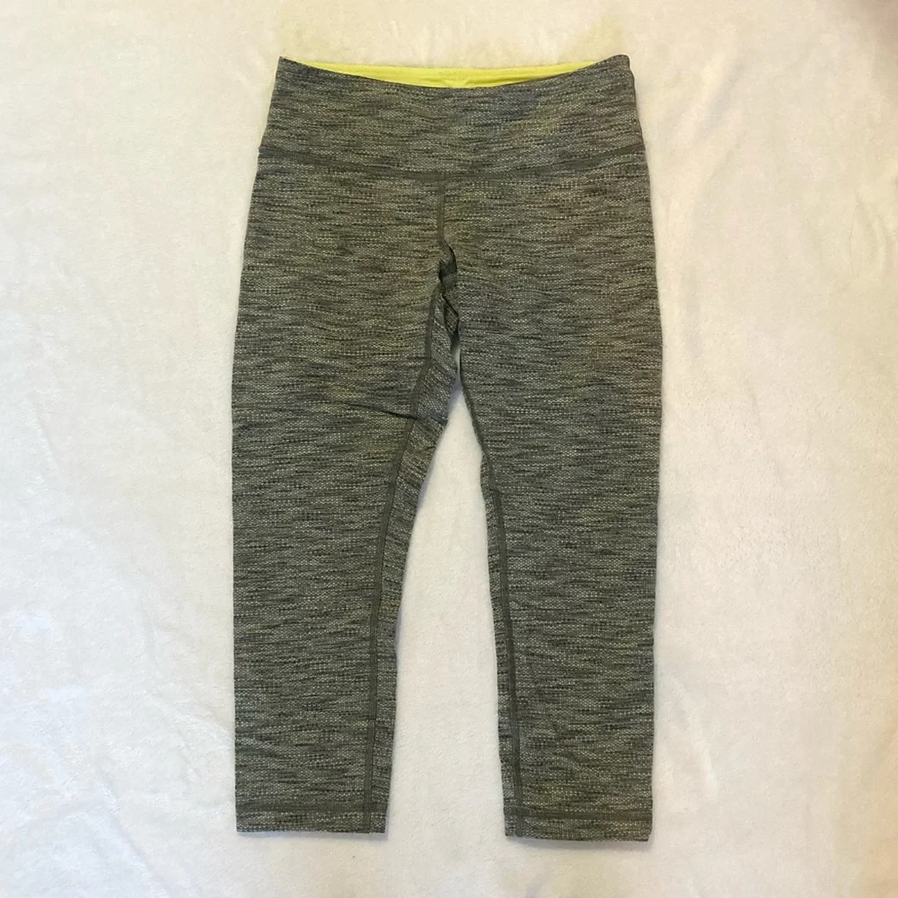 Lululemon cropped leggings grey size 4 - Picture 1 of 7